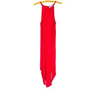double zero t shirt dress Double Zero Modal Maxi Dress T Shirt Soft Stretch Lounge Side Slit Charcoal L